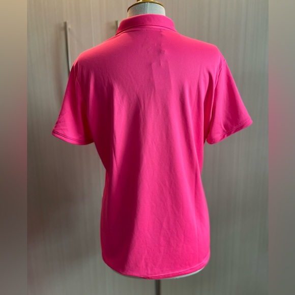 Adidas florescent pink golf shirt NWT size XL with UPF 50 - Picture 5 of 11